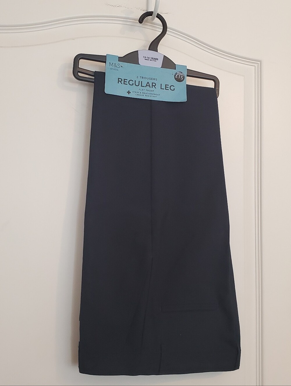 Marks & Spencer navy trousers dress slacks sz 16 US NWT